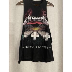 Vintage Large Distressed Chopped Sleeveless 1994 Metallica Master Of Puppets Tee